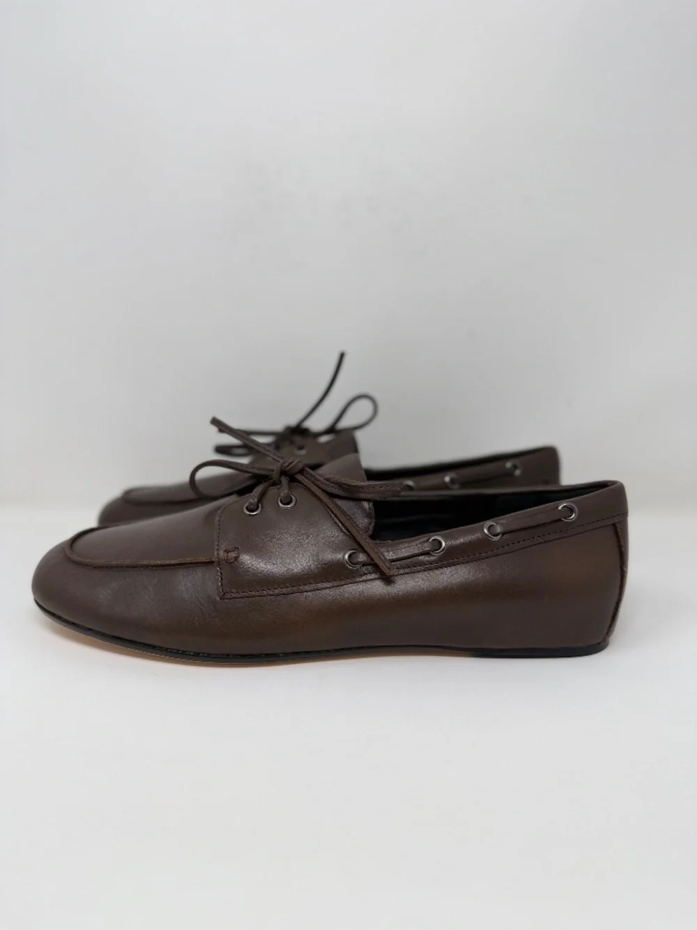 New Vince Marin Boat Shoe Brown Leather Sz 10